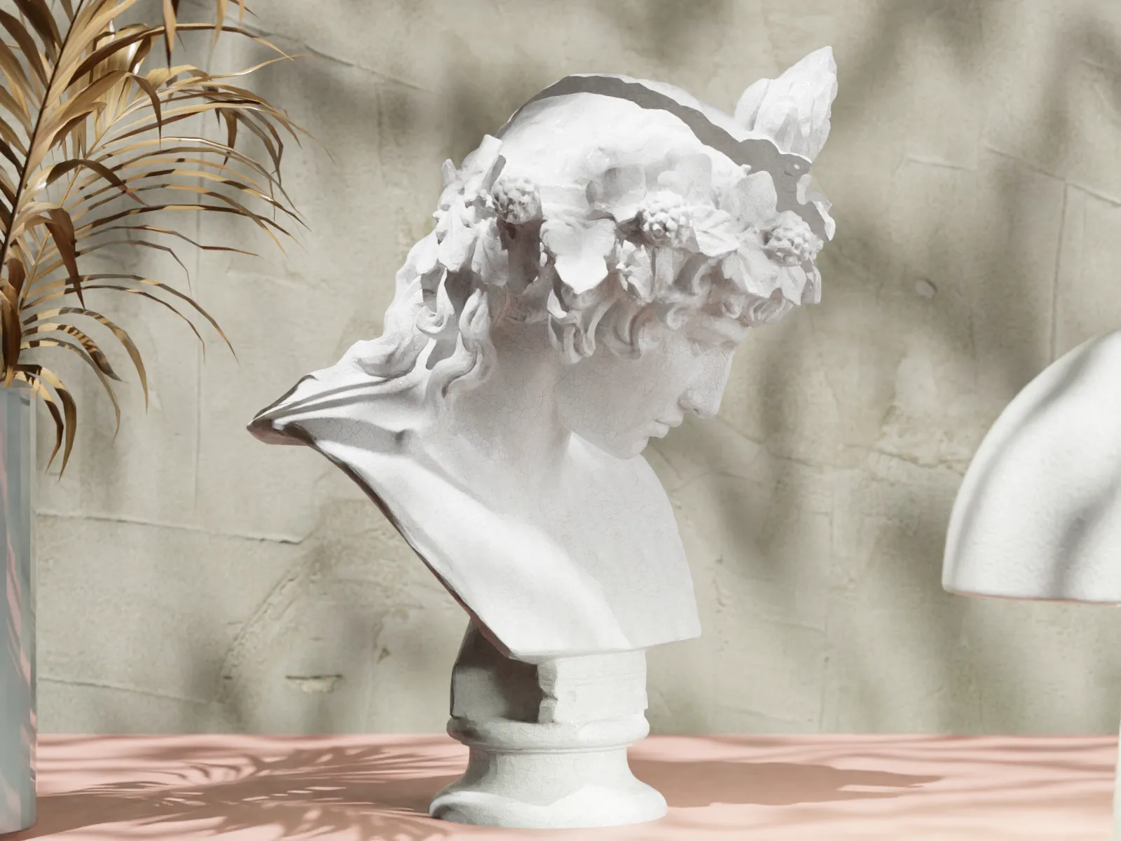 Dionysus Bust – "Revelations of Dionysus" – Greek God 3D Printed Statue – Mythological Decor