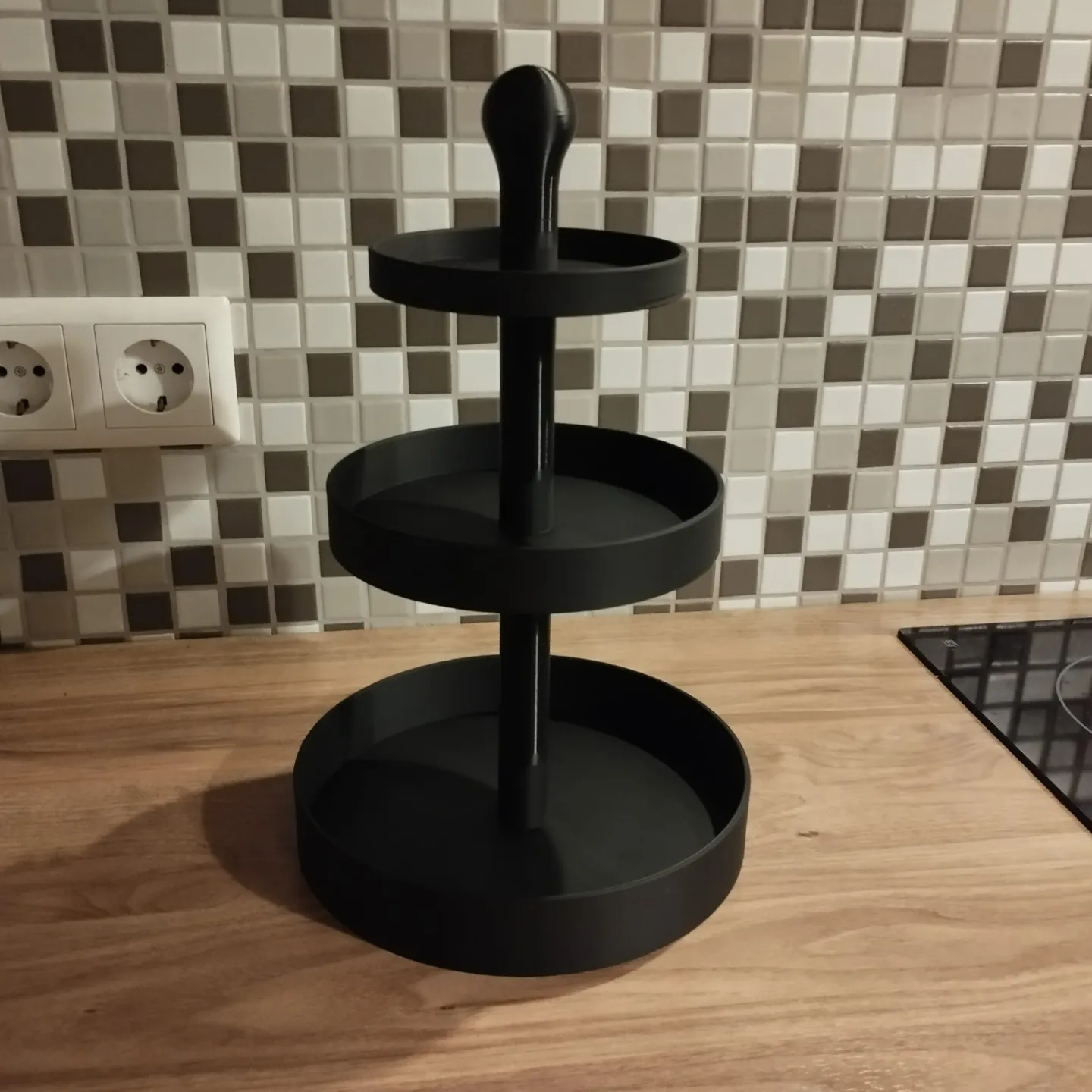 3-Tier Interlocking Snack Tray – Modern Serving Stand for Cookies, Cakes, Pastries – Elegant Display for Parties & Gatherings