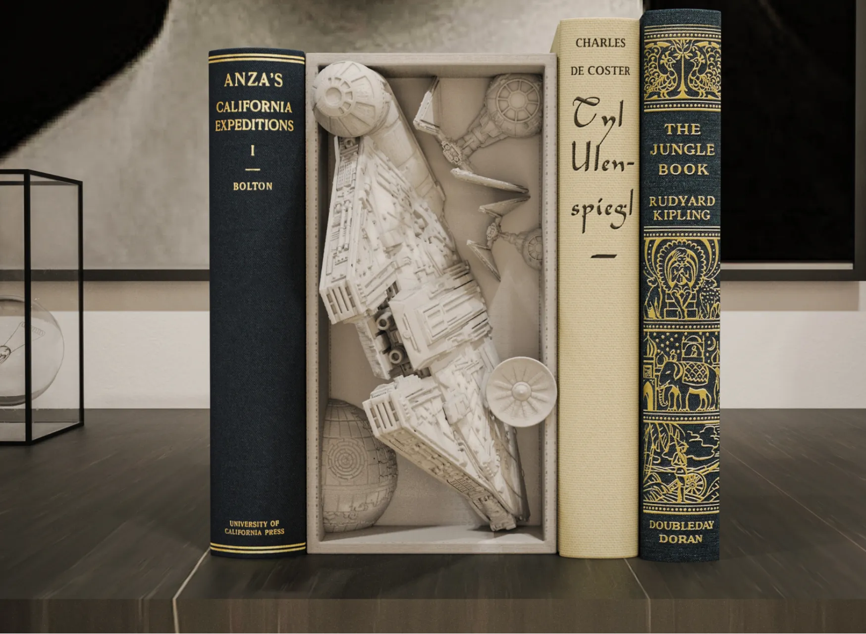 Star Wars Starship Scene – 3D Printed Sci-Fi Book Nook Insert