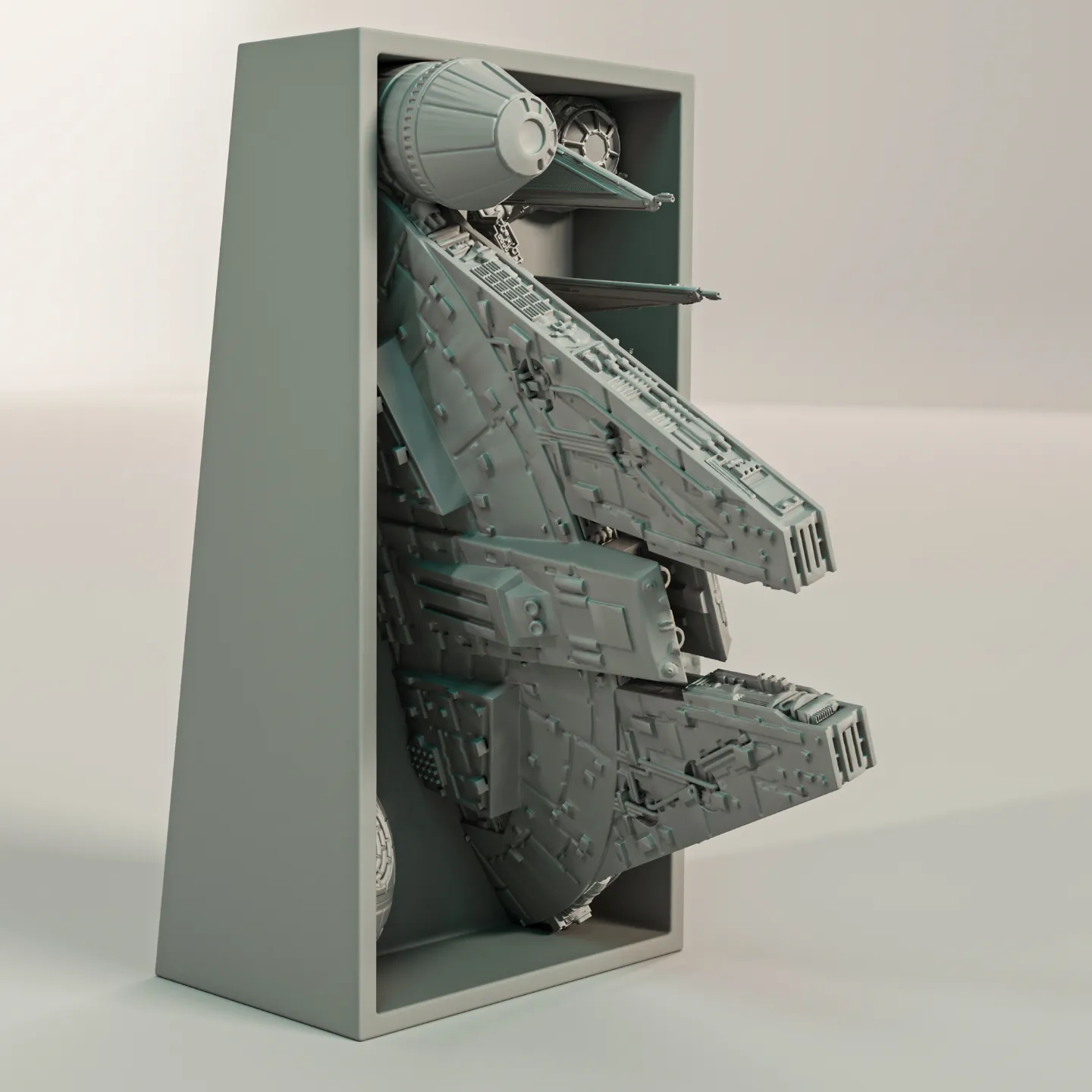Star Wars Starship Scene – 3D Printed Sci-Fi Book Nook Insert