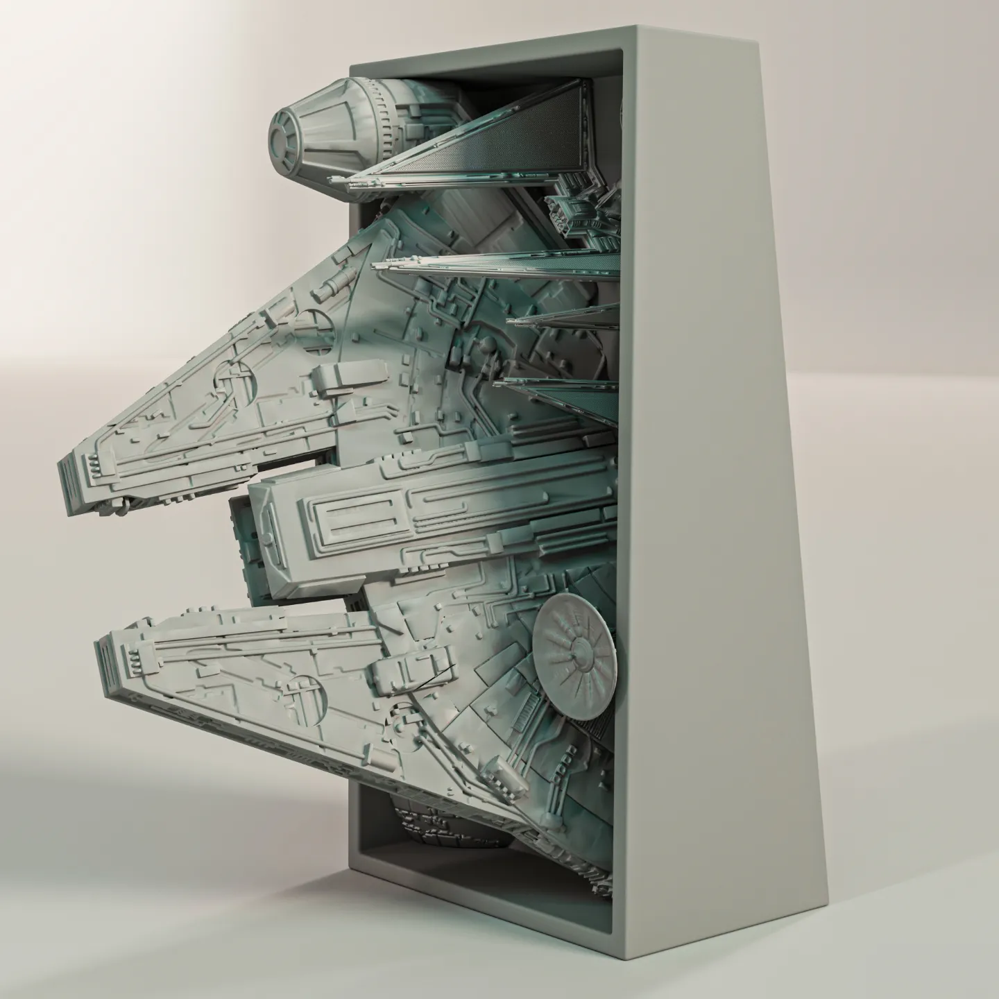 Star Wars Starship Scene – 3D Printed Sci-Fi Book Nook Insert