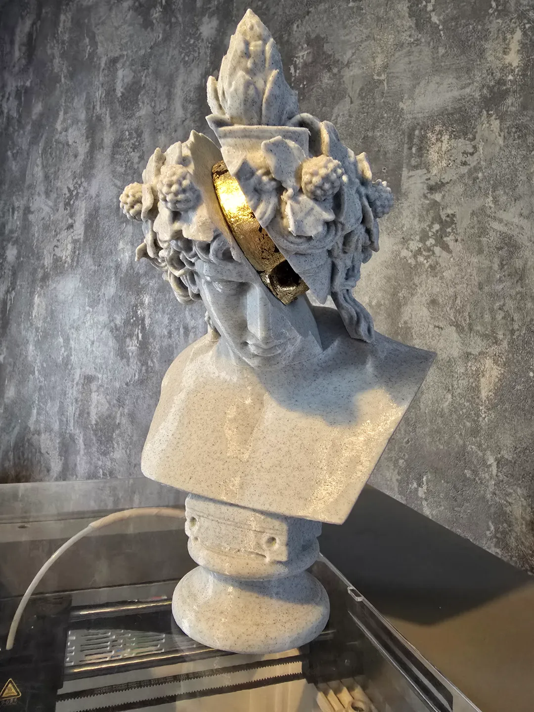 Dionysus Bust – "Revelations of Dionysus" – Greek God 3D Printed Statue – Mythological Decor