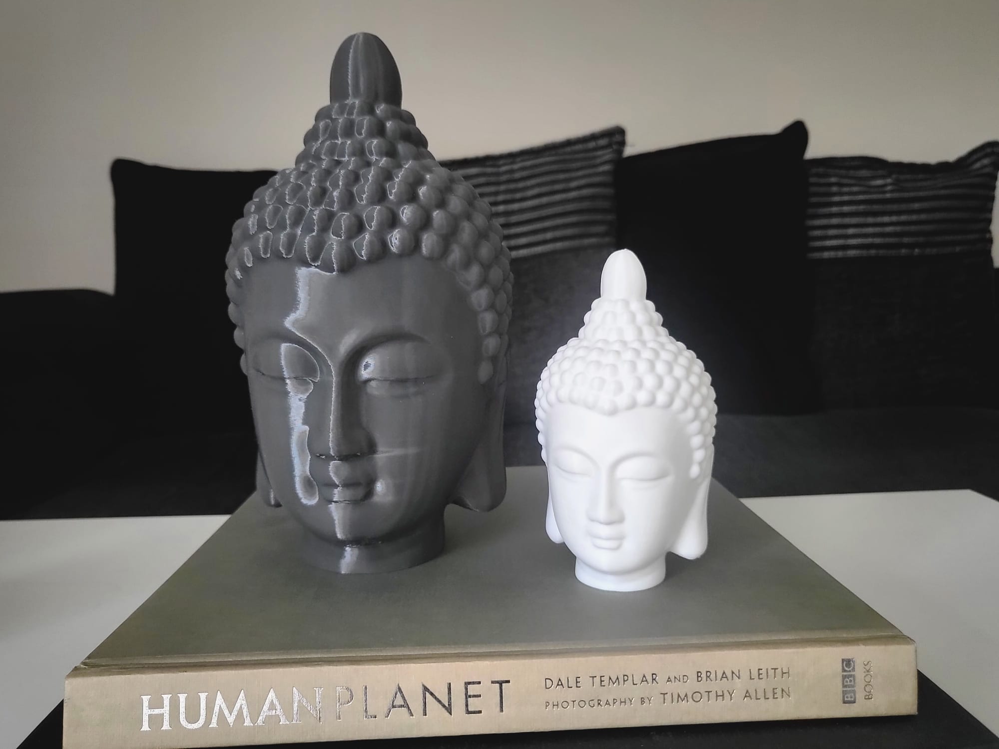 Buddha Head Sculpture – Modern Zen Decor, – Minimalist Buddha Statue for Meditation, Yoga & Home