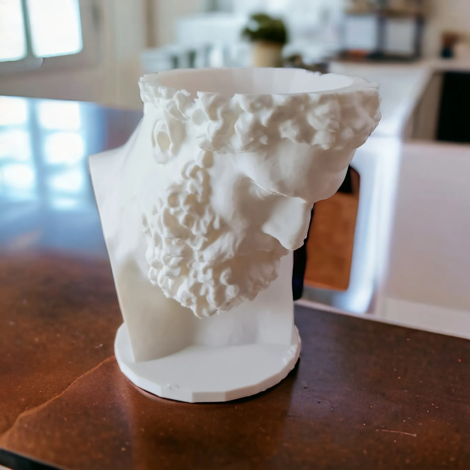 Hercules Bust Planter | Mythology Sculpture Vase | 3D Printed Greek Decor | Power & Elegance