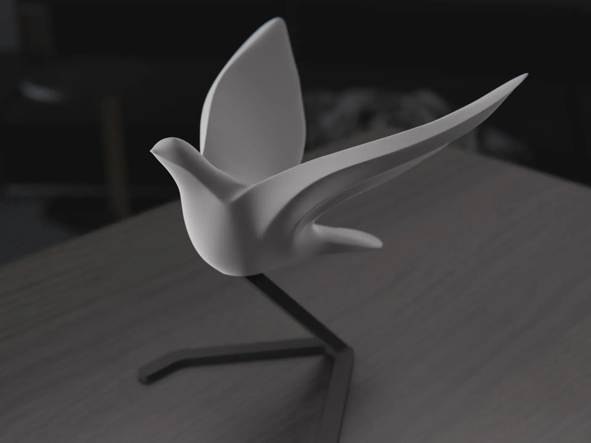 Peaceful Dove Figurine – Elegant 3D Printed Symbol of Serenity   – Modern Minimalist Home Decor –