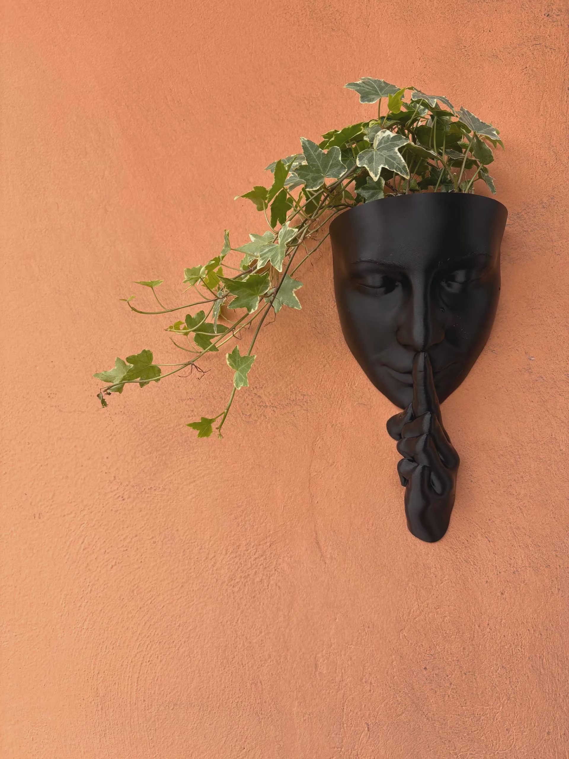 Thinking Face Wall Planter – Unique Modern Decorative Pot