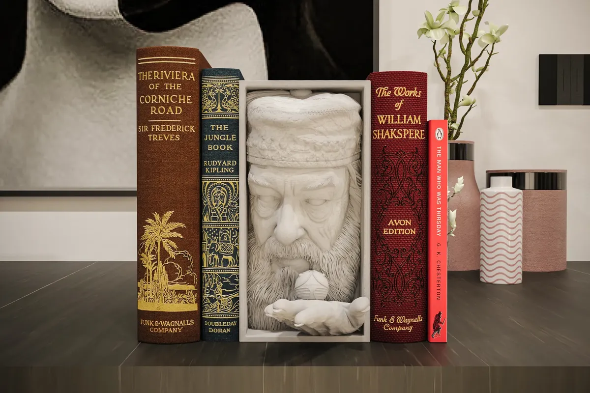 Wizards Library Book Nook  Magical 3D Printed Bookshelf Insert for Fantasy Lovers